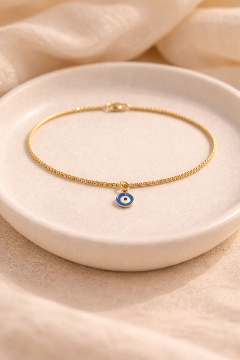 Evil Eye Gold Anklet