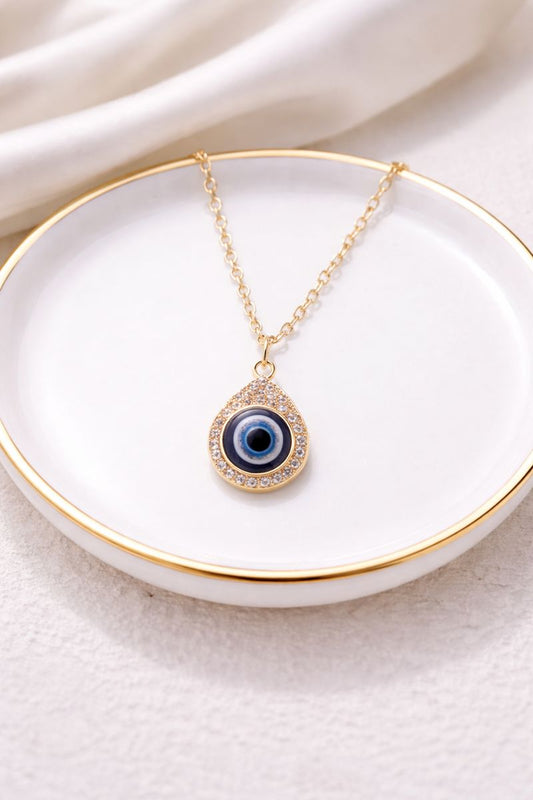 Evil Eye Pendant Necklace – Gold Tone