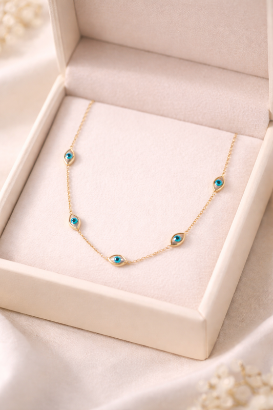 Evil Eye Gold Plated Necklace