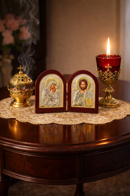 Virgin Mary & Christ Pantocrator