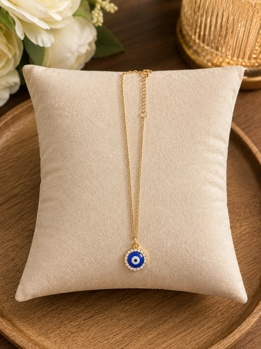 Evil Eye Pendant Necklace – Gold Plated  Finish ( Code 24-191