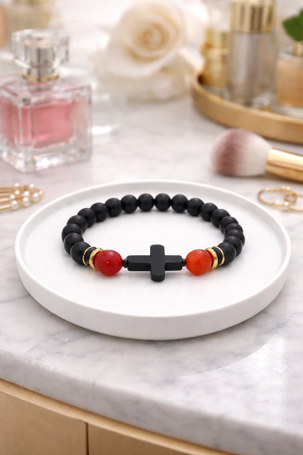 Beaded Cross Bracelet