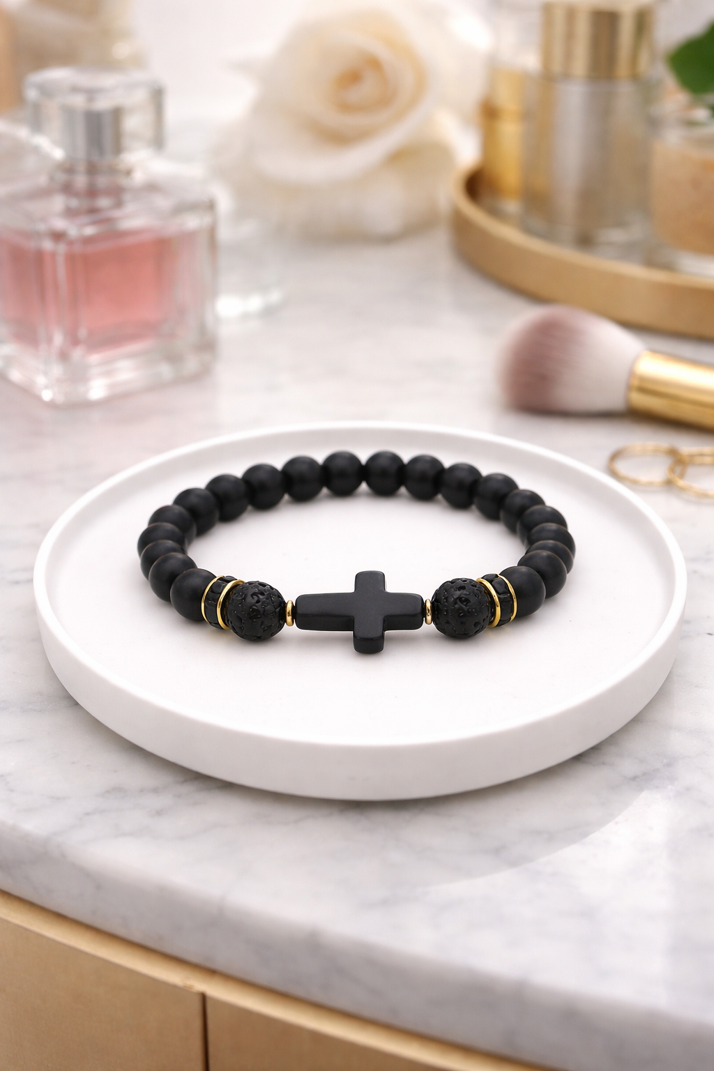 Beaded Cross Bracelet