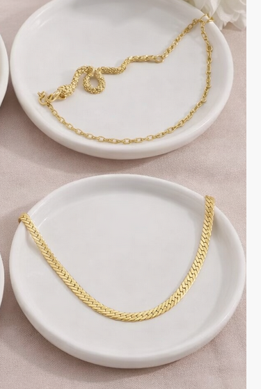 Gold Plated Chain Bracelet Set
