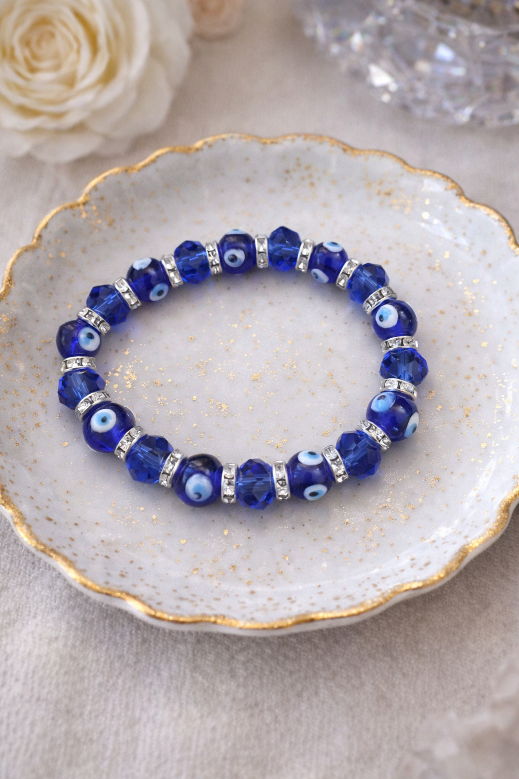 Blue Evil Eye Beaded Bracelet (Code 8-58)