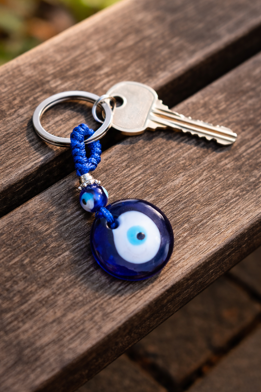Blue Evil Eye Keychain