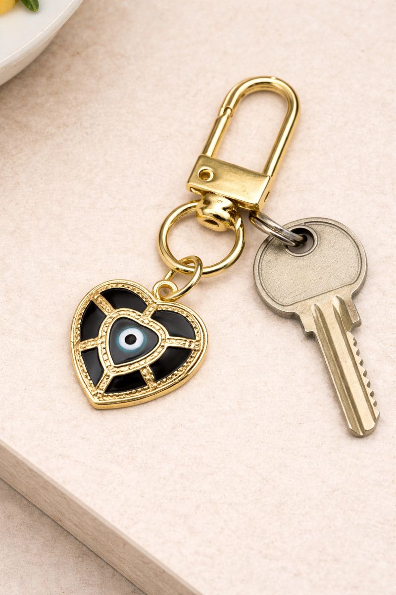 Evil Eye Gold Keyring