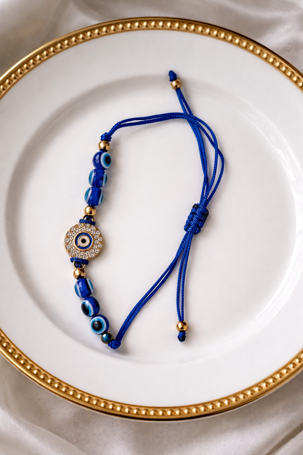 Blue Evil Eye Adjustable Bracelet (code 3,4-24,25,26,27,28)