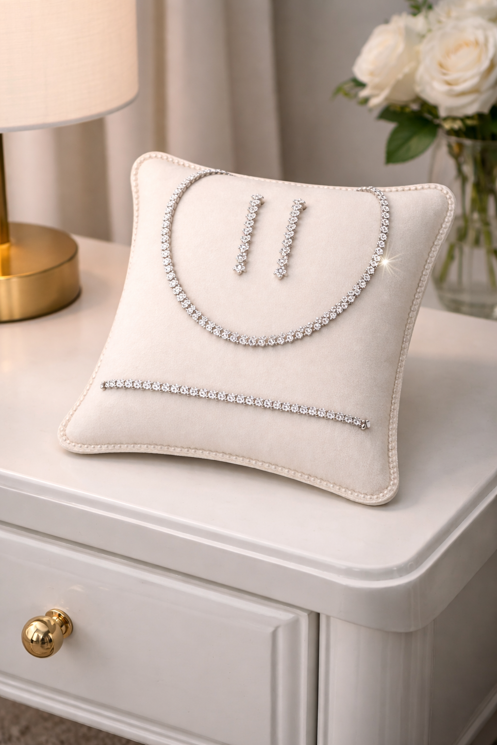 Luxury Jewelry Set – Necklace, Earrings & Bracelet ( code 17-129)
