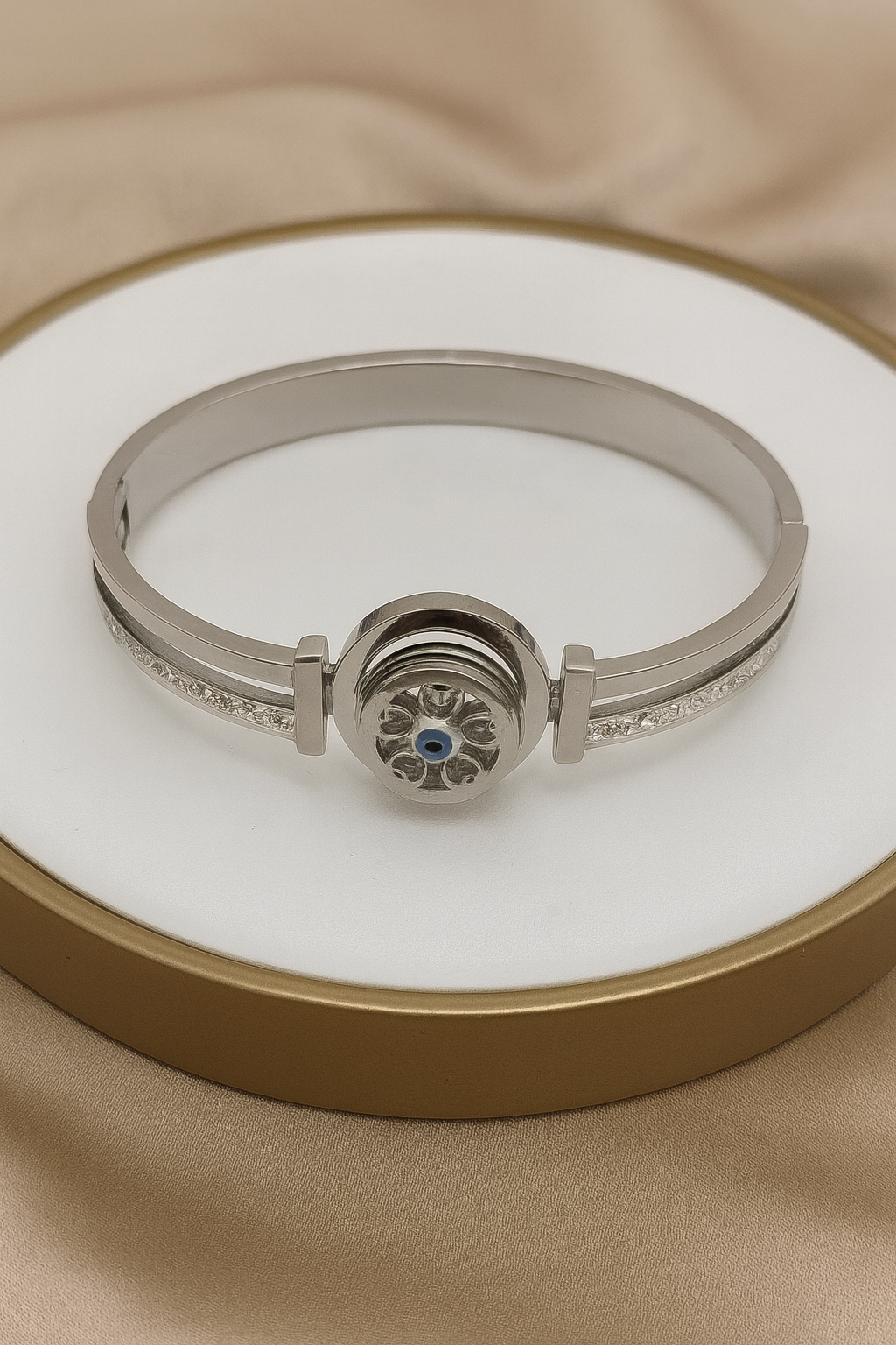Stainless Steel Evil Eye Charm Bracelet ( Code 23-184)