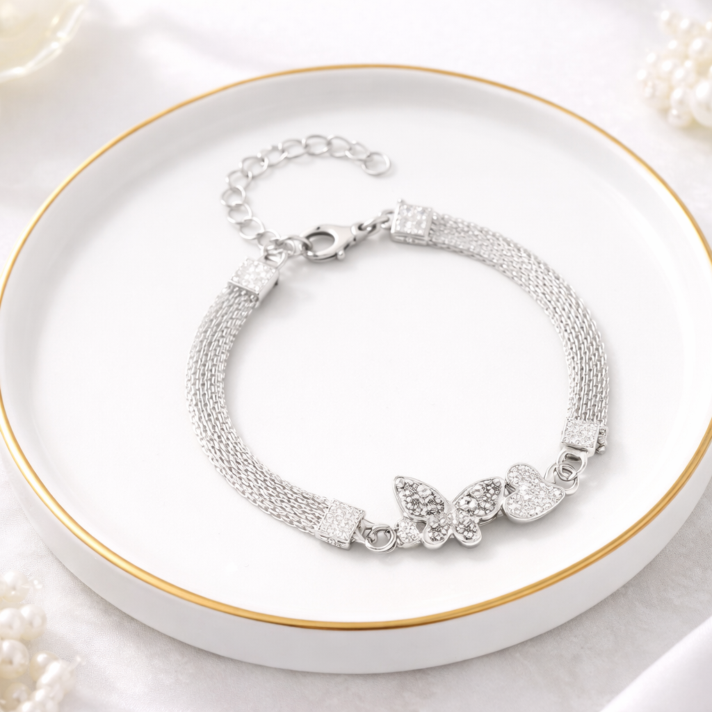Silver Infinity Mesh Bracelet