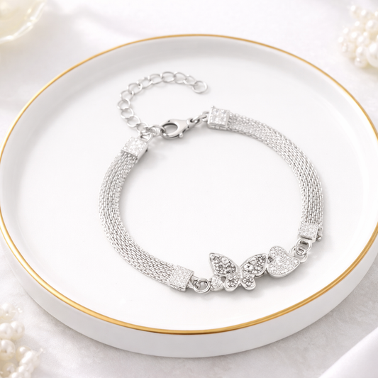 Silver Infinity Mesh Bracelet