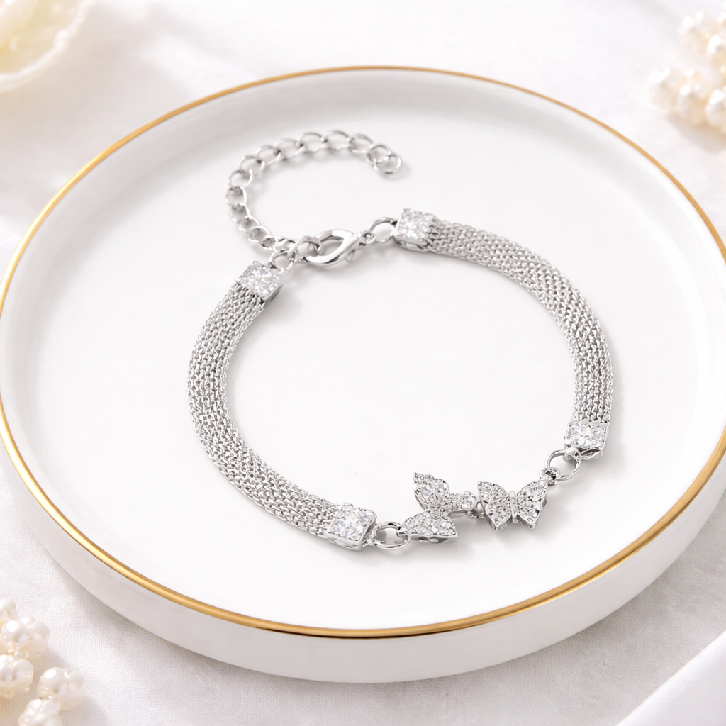 Silver Infinity Mesh Bracelet