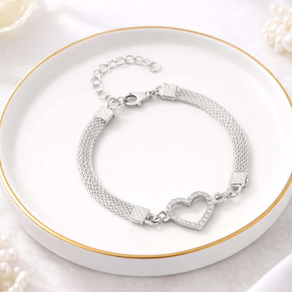 Silver Infinity Mesh Bracelet