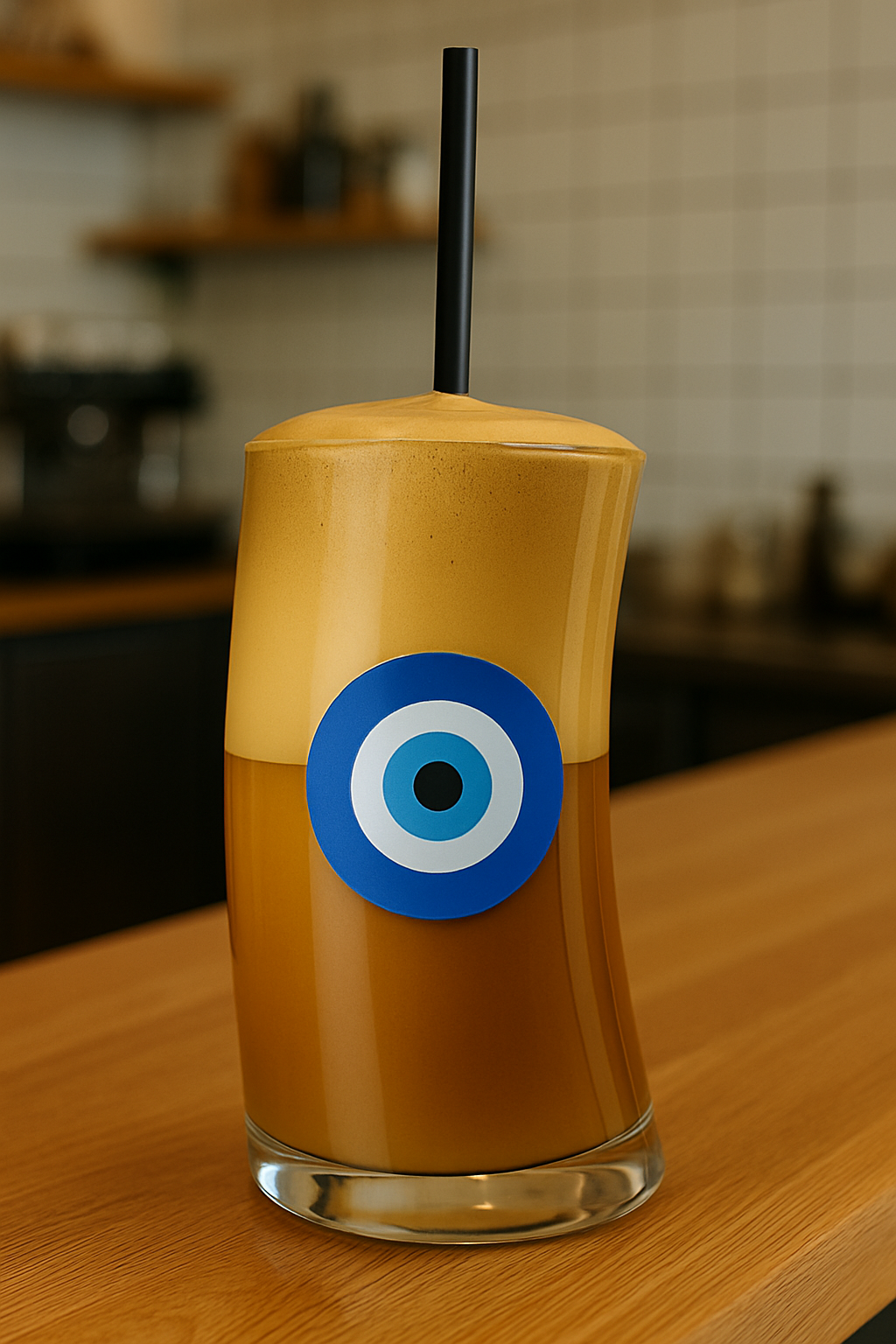 Evil Eye Frappe Glass