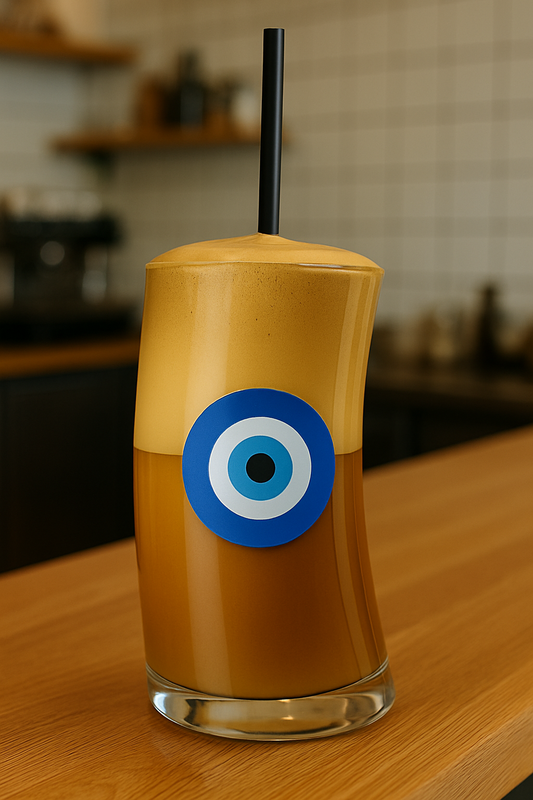 Evil Eye Frappe Glass