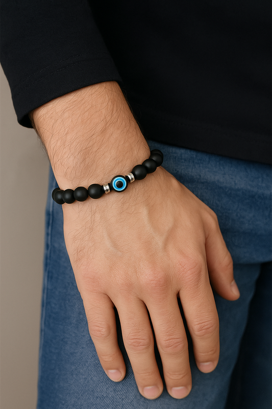 Evil Eye Protection Beaded Bracelet – Unisex Crystal Bohemian Jewelry