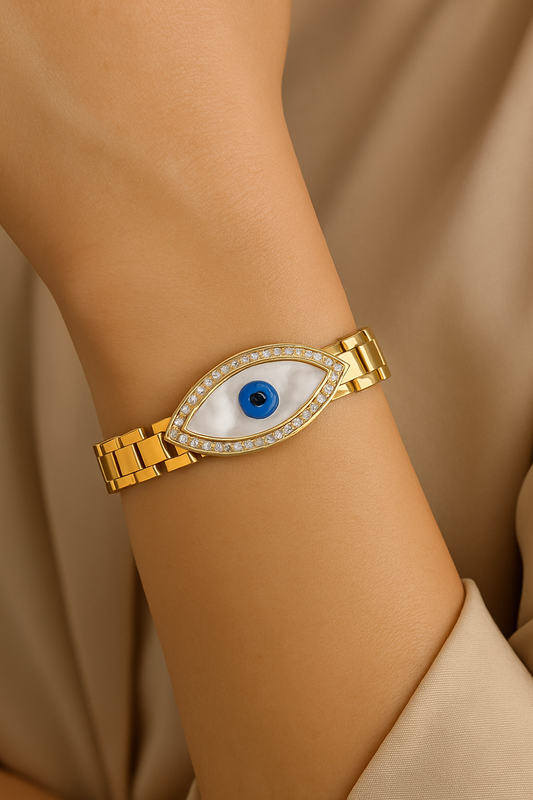 Eye Bracelet – Eye Charm Cuff with Blue Iris (code 14- 108)