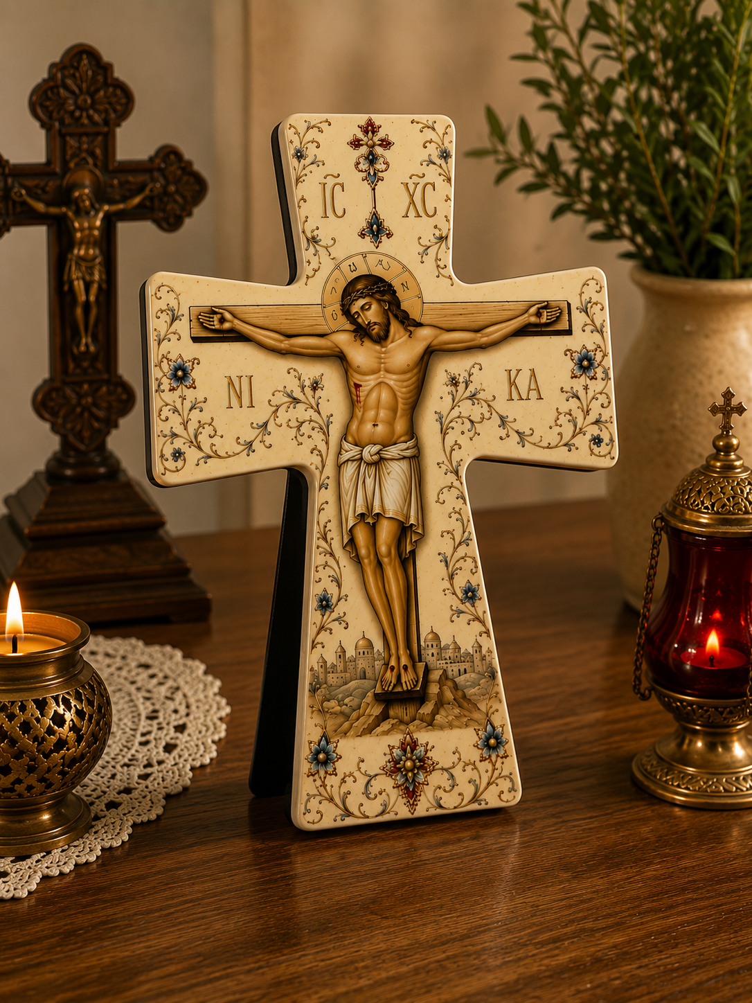 Orthodox Crucifix Cross – Jesus Christ Standing Cross(code 14)
