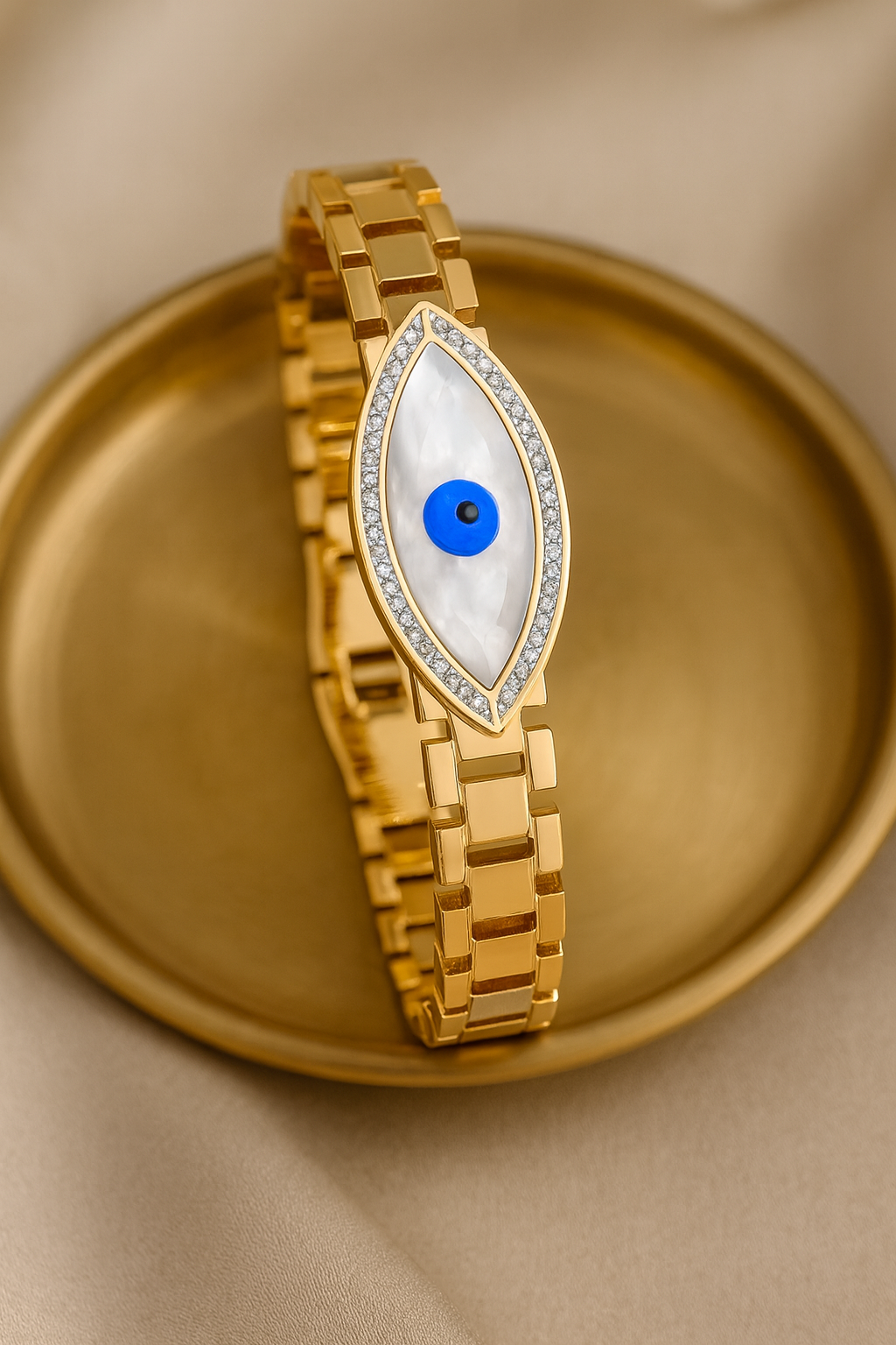 Eye Bracelet – Eye Charm Cuff with Blue Iris (code 14- 108)