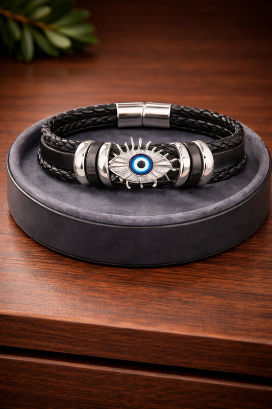 Black Braided  Evil Eye  Bracelet