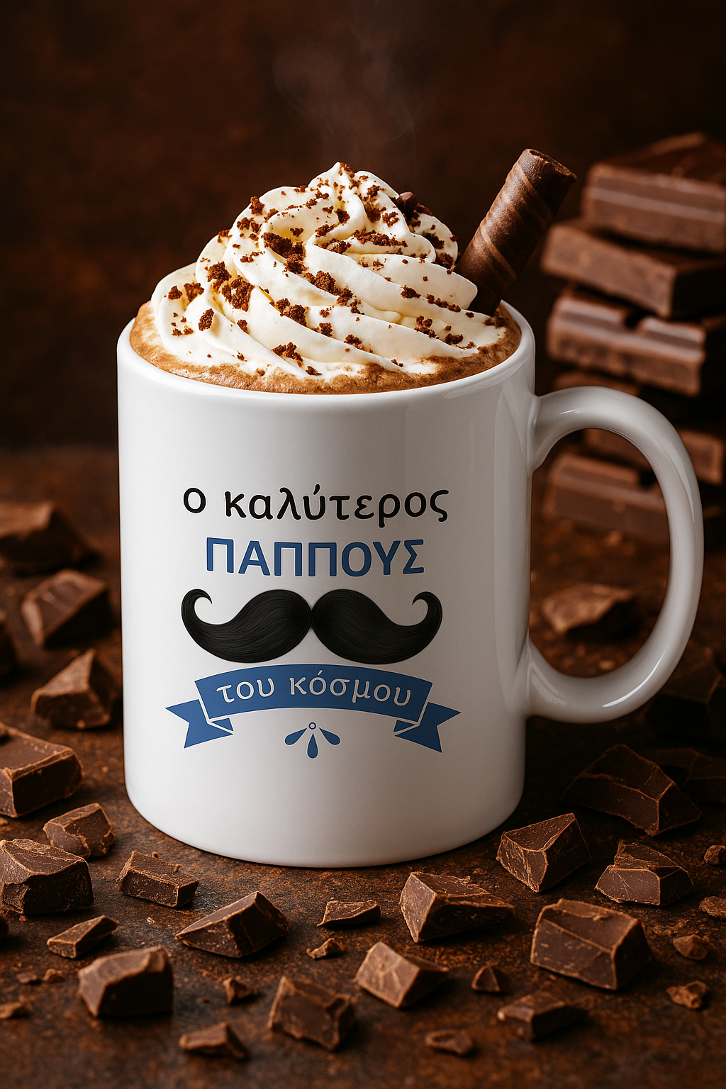 Greek Ceramic Mugs for Pappou, Μπαμπα, Nono and Theio