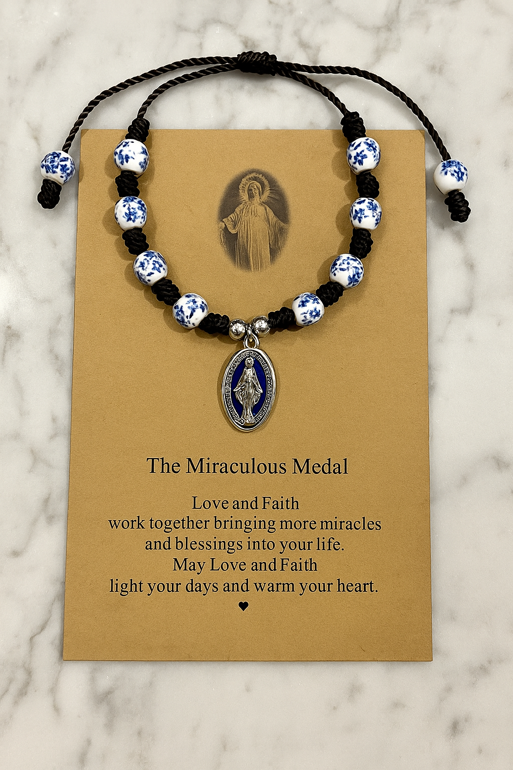 Ceramic Beaded Handmade Virgin Mary (code 13- 97)