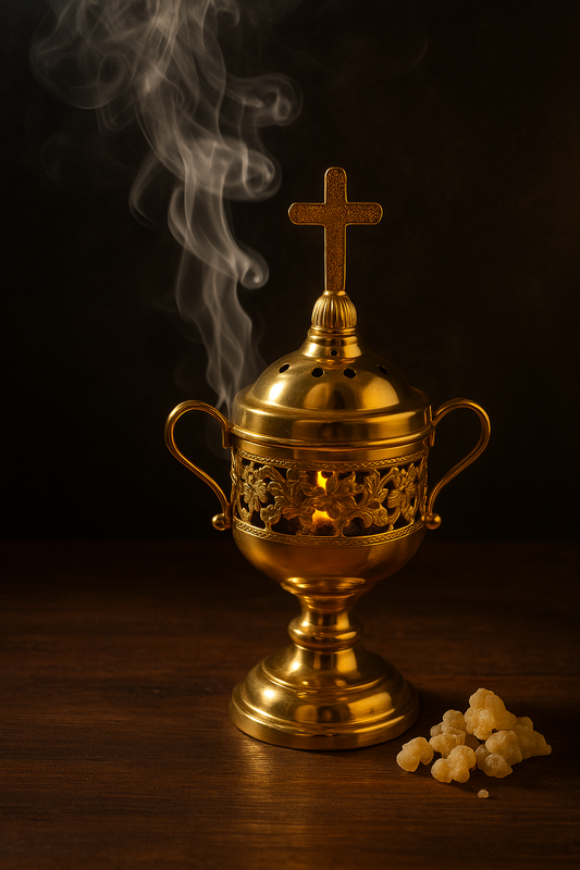 Ορθόδοξο Θυμιατό με Σταυρό - Orthodox Home Censer with Cross