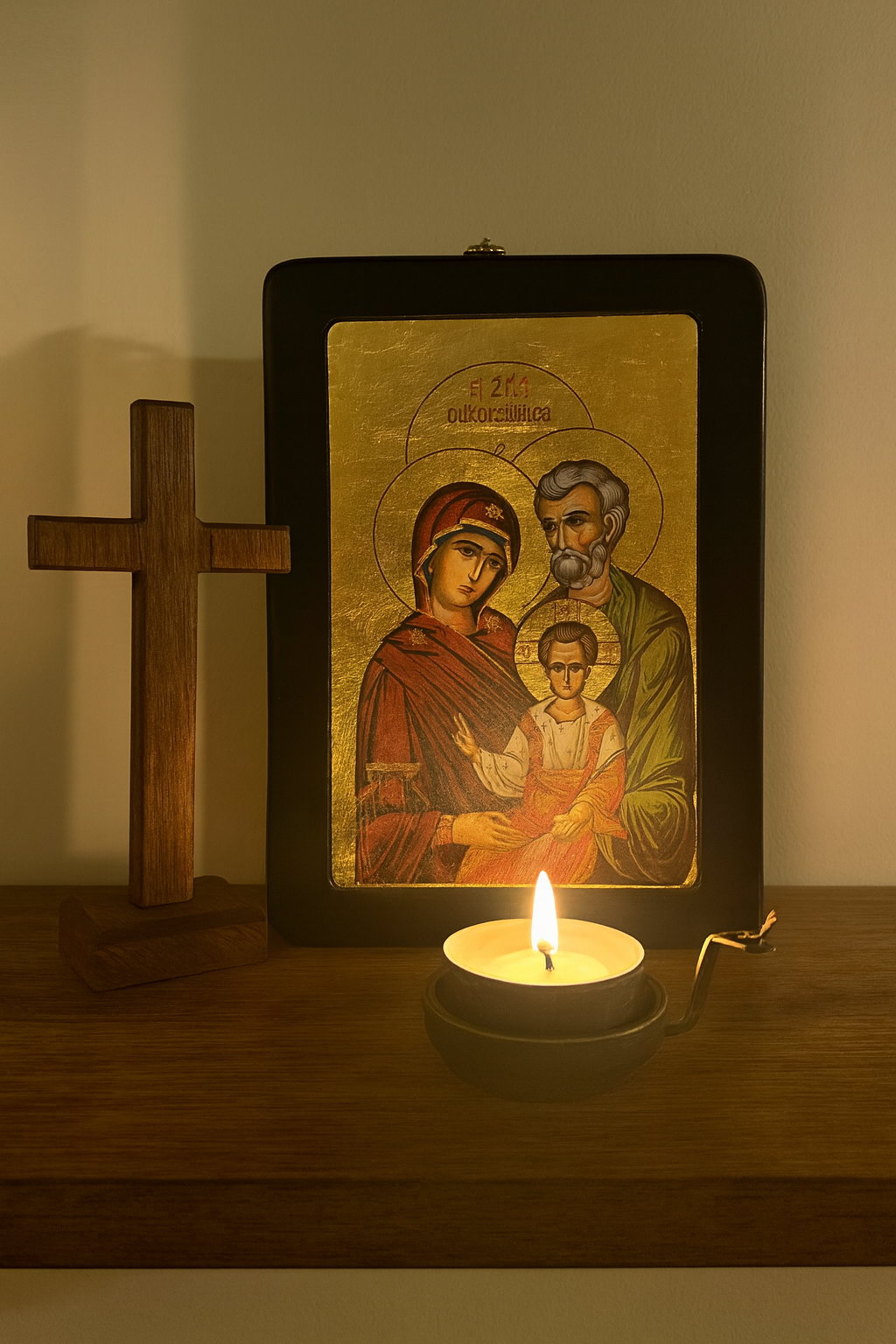 Holy Family Icon - Εικόνα Αγίας Οικογένειας 18 x 14