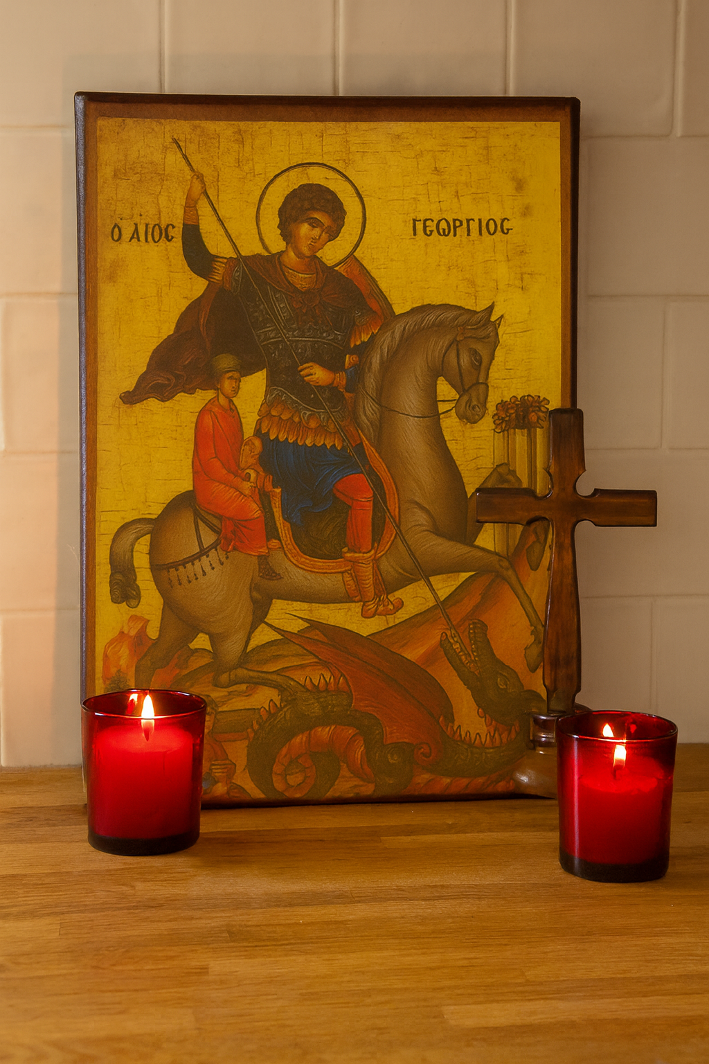 Eικόνα Αγίου Γεωργίου – Saint George Icon (Slaying the Dragon) 20 x 26