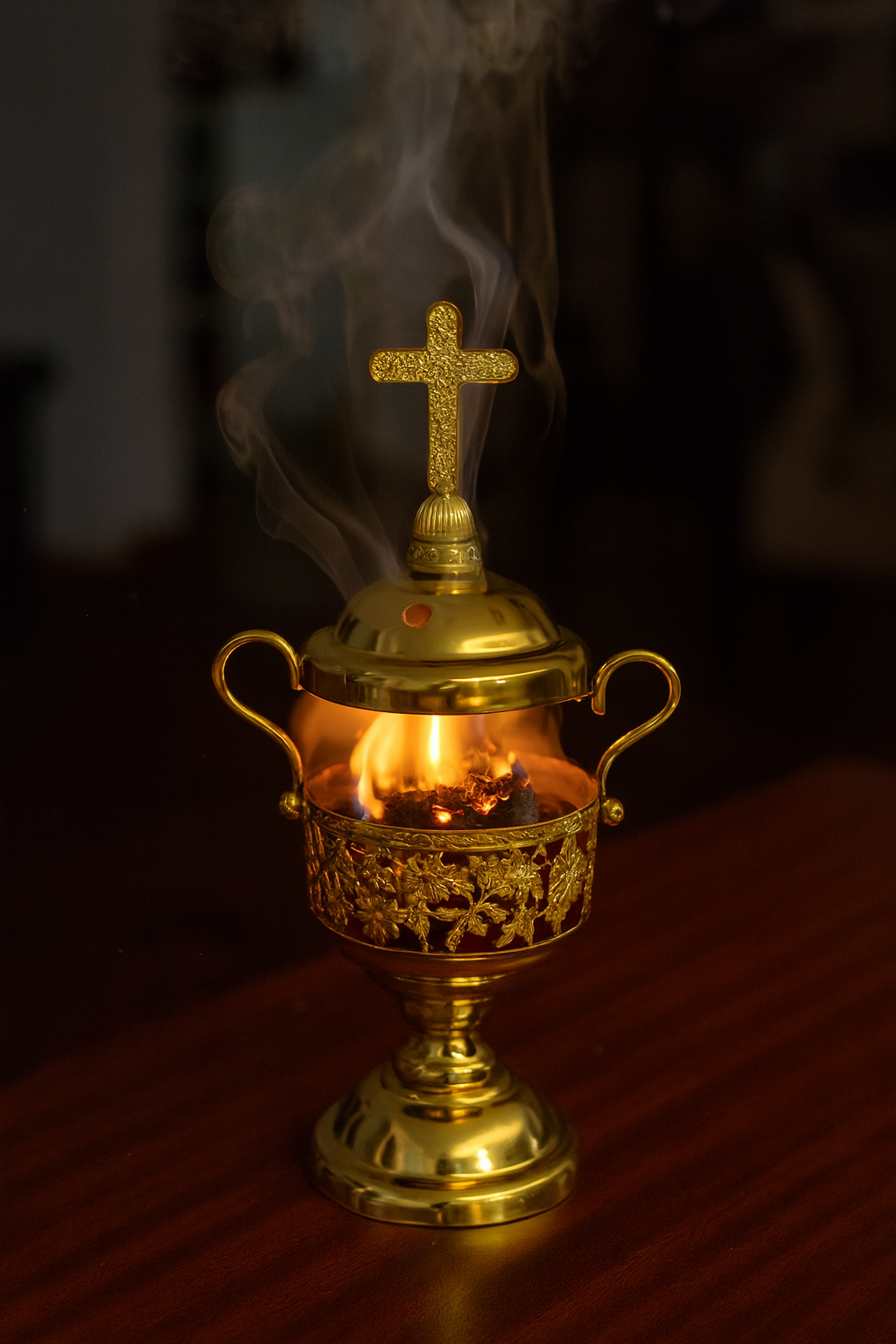 Ορθόδοξο Θυμιατό με Σταυρό - Orthodox Home Censer with Cross