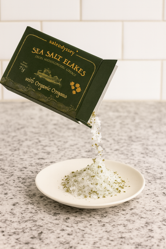 Salt Odyssey  Sea Salt Flakes with Organic Oregano 75g