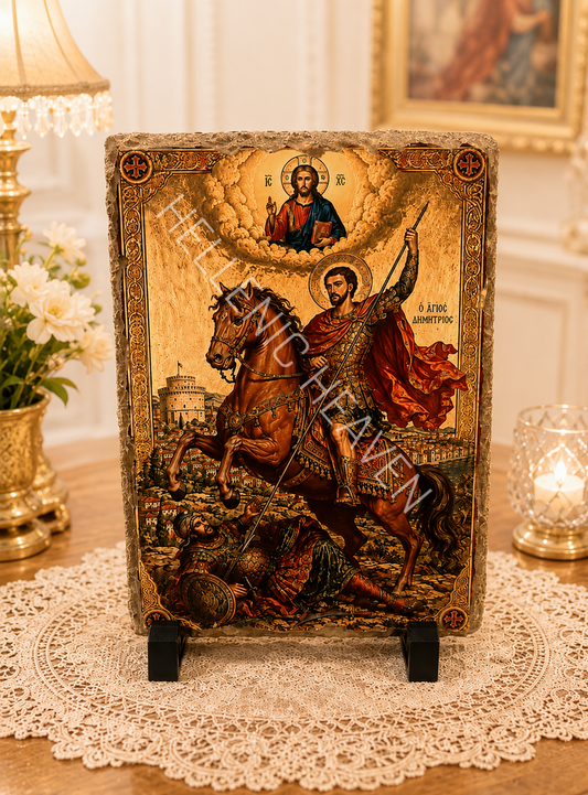 Saint Demetrios Orthodox Icon CODE (O16)