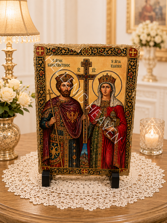 Saints Constantine & Helen Orthodox Icon CODE (O18)