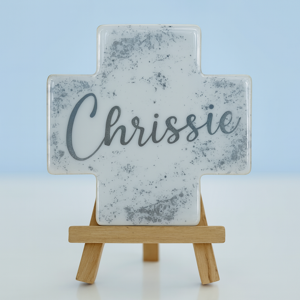 Ceramic Name Cross/Plaque