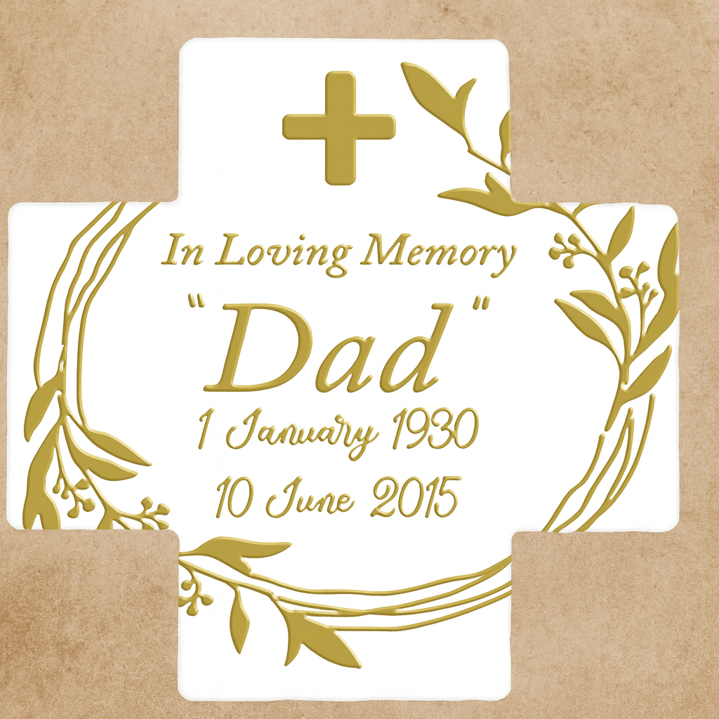 Memorial Cross Ceramic