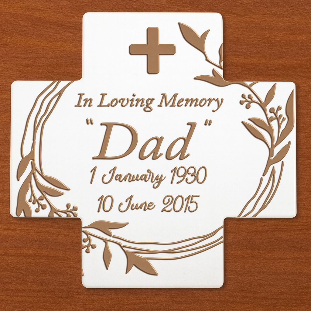 Memorial Cross Ceramic