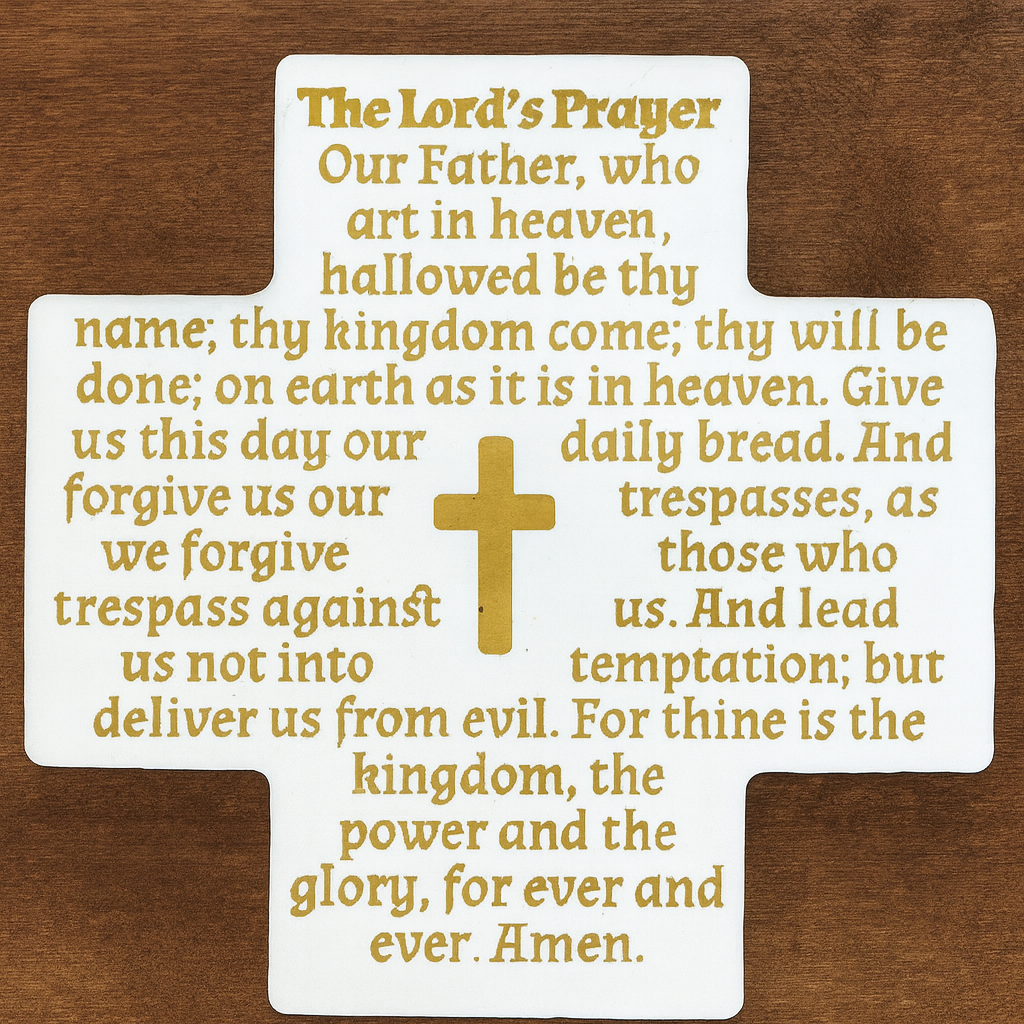 Ceramic Cross Lords Prayer