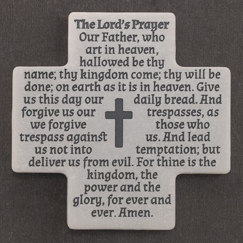 Ceramic Cross Lords Prayer