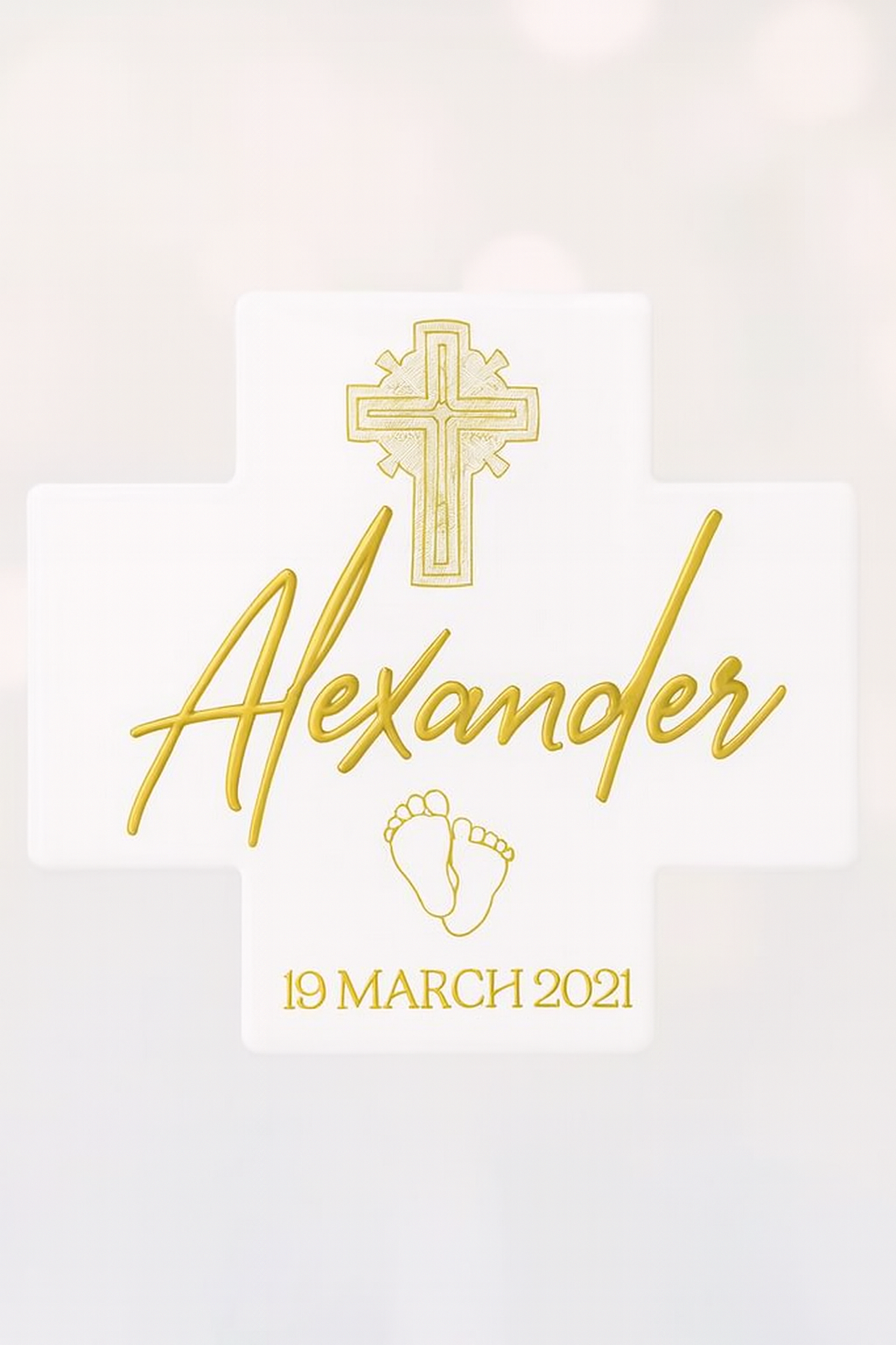 Christening / Birth Ceramic Cross