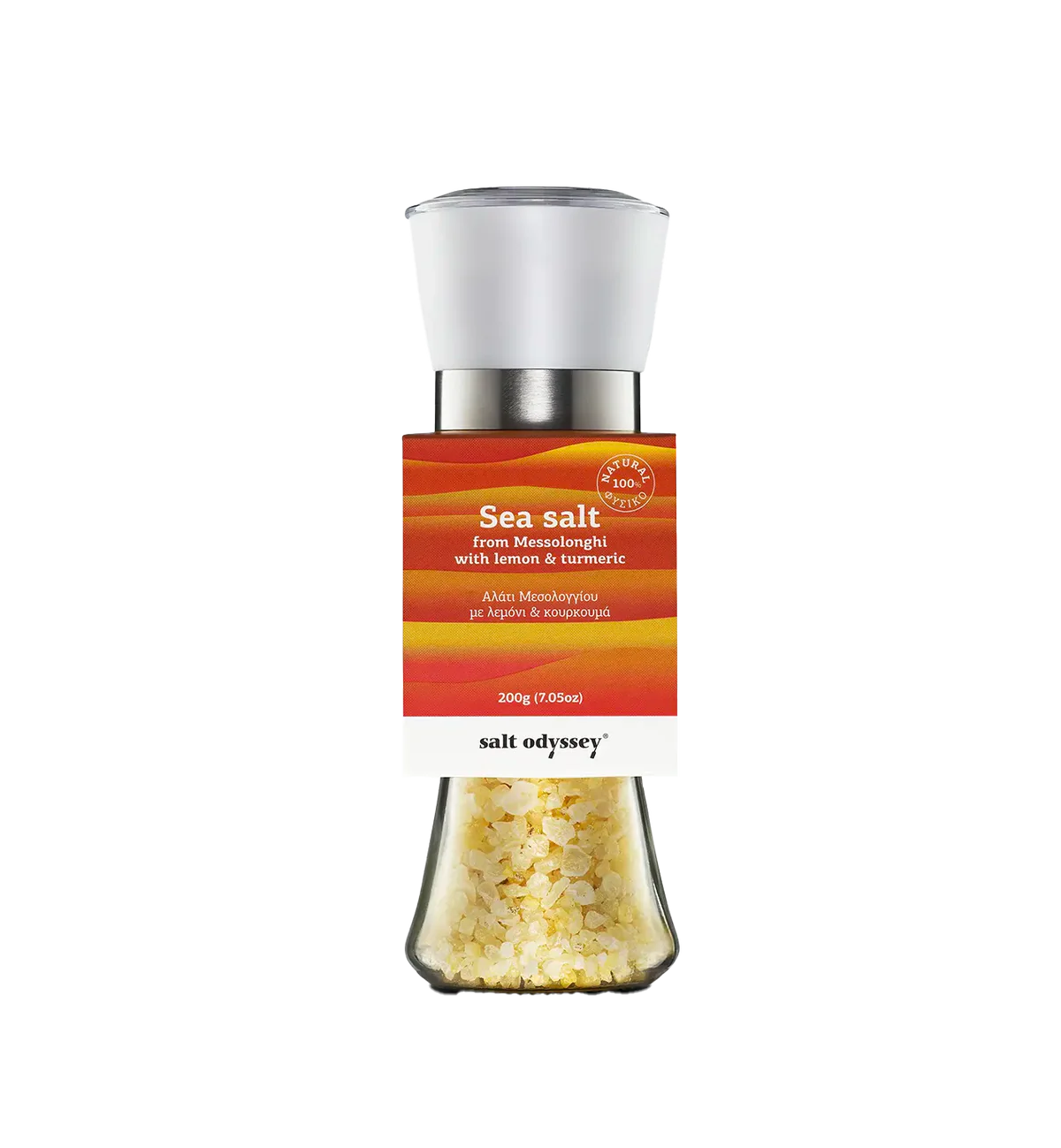 Salt Odyssey  Sea Salt Mill with Lemon & Turmeric 190g