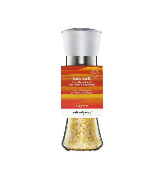 Salt Odyssey  Sea Salt Mill with Lemon & Turmeric 190g