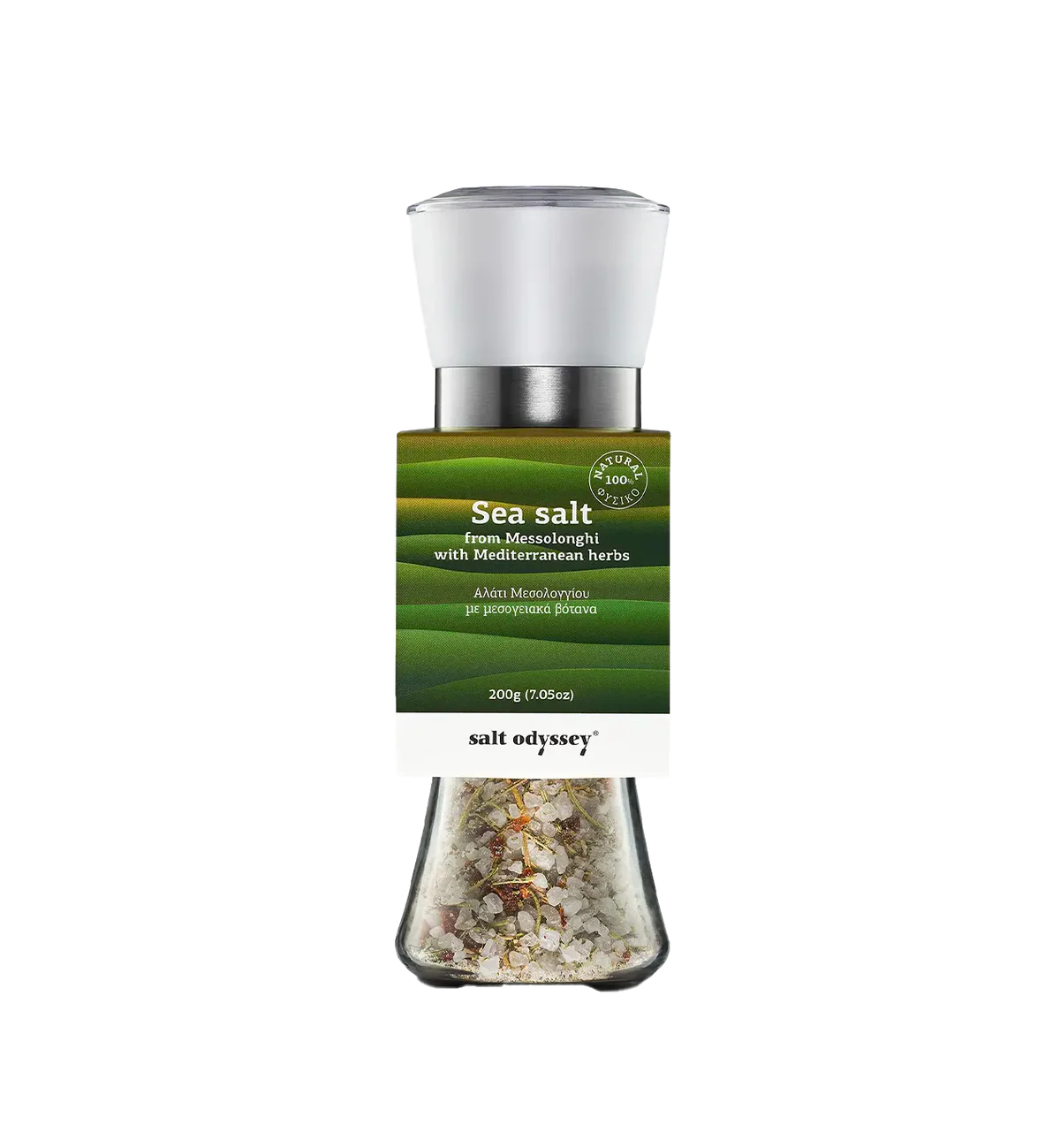 Salt Odyssey  Sea Salt Mill with Mediterranean Herbs 160g