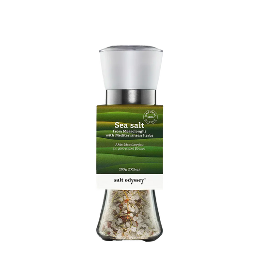 Salt Odyssey  Sea Salt Mill with Mediterranean Herbs 160g