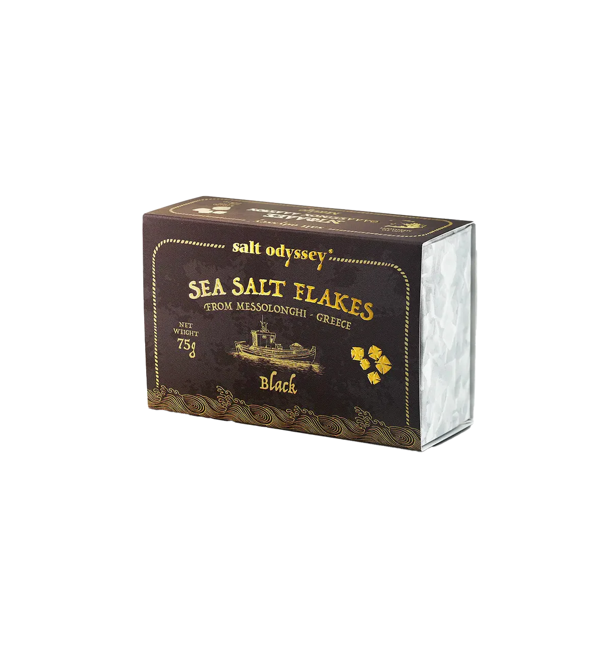Salt Odyssey  Black Sea Salt Flakes 75g
