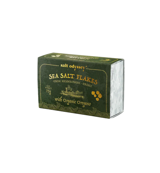 Salt Odyssey  Sea Salt Flakes with Organic Oregano 75g