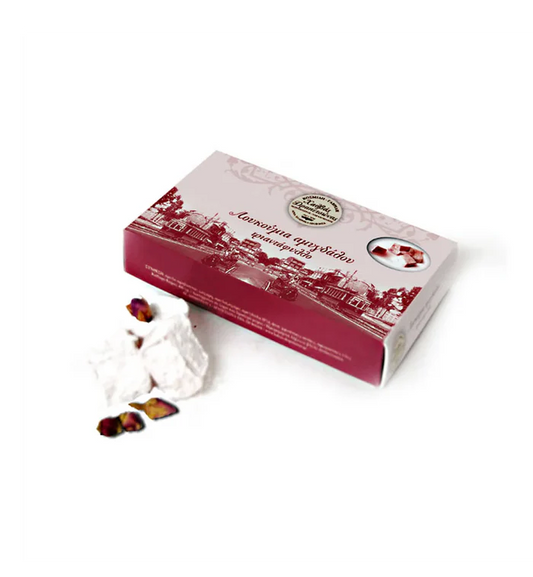Kosmidi Gavrili   Sweet Delight (Loukoumi) with Rose & Almonds 400g
