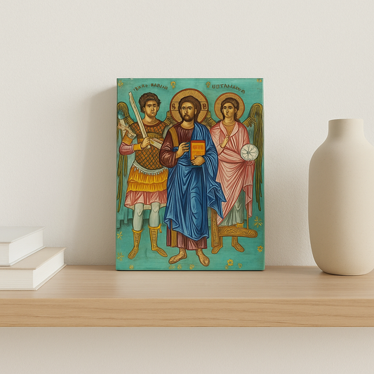 Christ with the Archangels Michael and Gabriel (Χριστός με τους Αρχαγγέλους Μιχαήλ και Γαβριήλ)