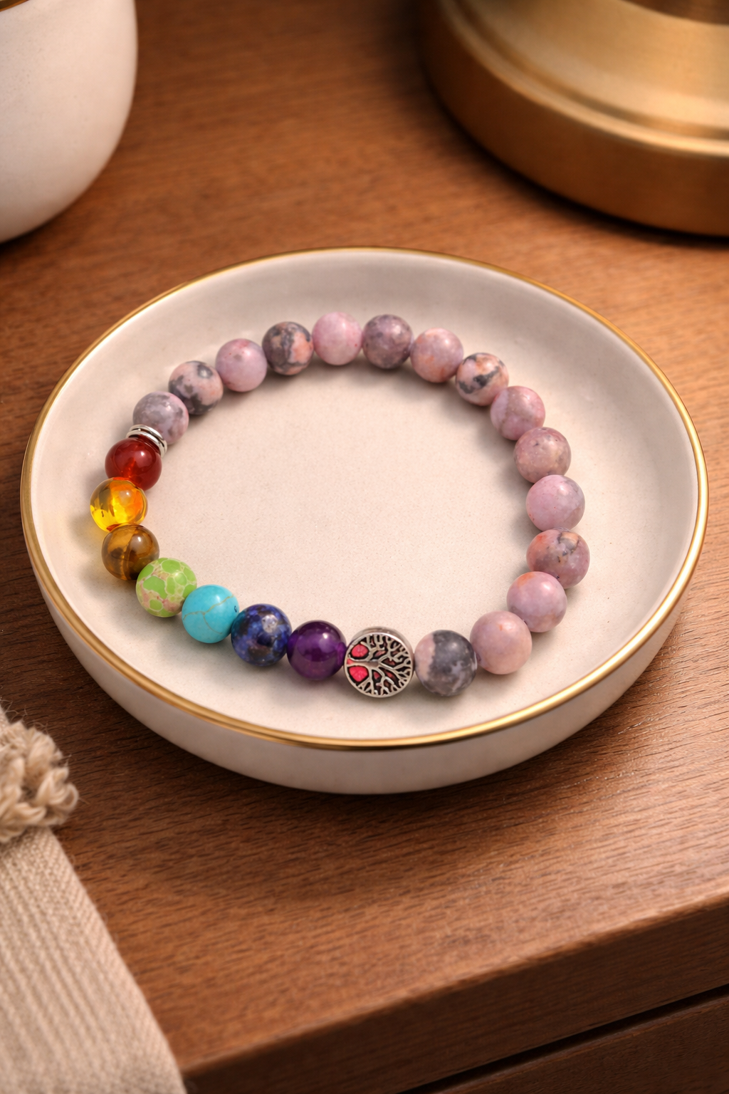 Elegant 8mm Natural Stone Beaded Bracelets – Tiger’s Eye & Matte Black