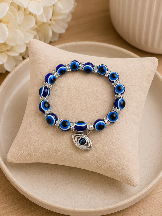 Blue Evil Eye Charm Bracelet Collection ( B 7 )